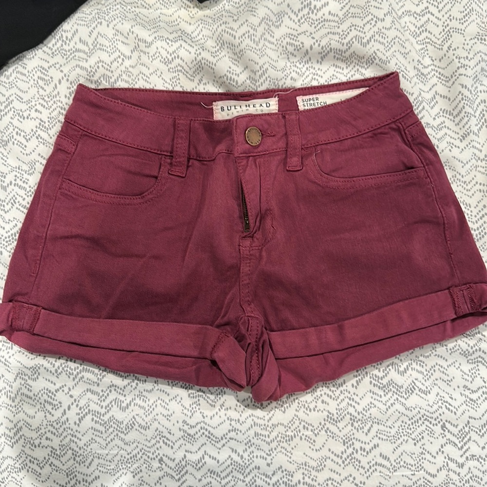 Burgundy Super Stretch Shorts